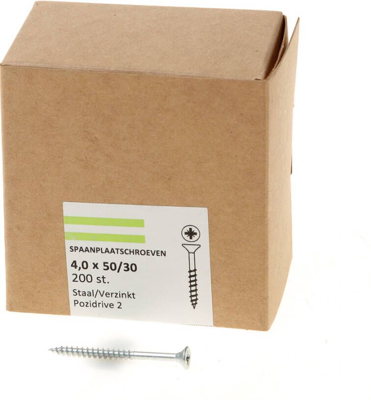 Hoenderdaal Fasteners Hoenderdaal Houtschroef Messing Vernikkeld Pk Zs Din97 3.5X20 | 200 stuks 0101.24.17020