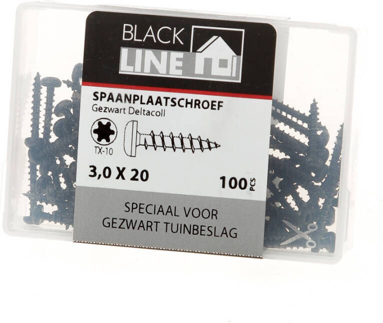 Hoenderdaal Spaanpl.schr.zwart ck tx10 3.0X20(100)