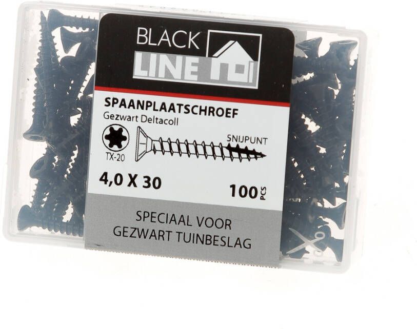 Hoenderdaal Spaanpl.schr.zwart pk tx20 4.0X30(100)