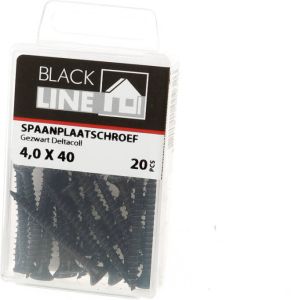 Hoenderdaal Spaanpl.schr.zwart pk tx20 4.0X40 Blister 20