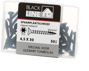 Hoenderdaal Spaanpl.schr.zwart pk tx20 4.5X30(50)