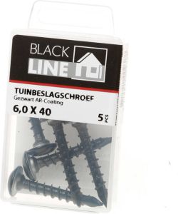 Hoenderdaal Tuinbeslagschr.AR-COAT.OVK zwart TX30(5)
