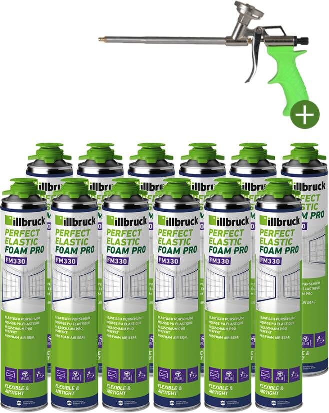 Mtools Illbruck Purschuim FM330 880ml + Illbruck purpistool (Set van 12 bussen) |