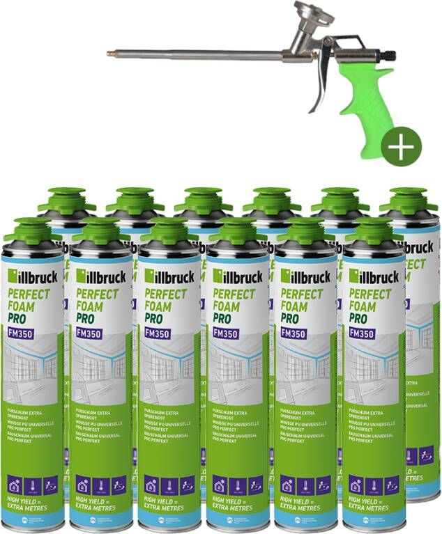 Mtools Illbruck Purschuim FM350 880ml + Illbruck purpistool (Set van 12 bussen) |