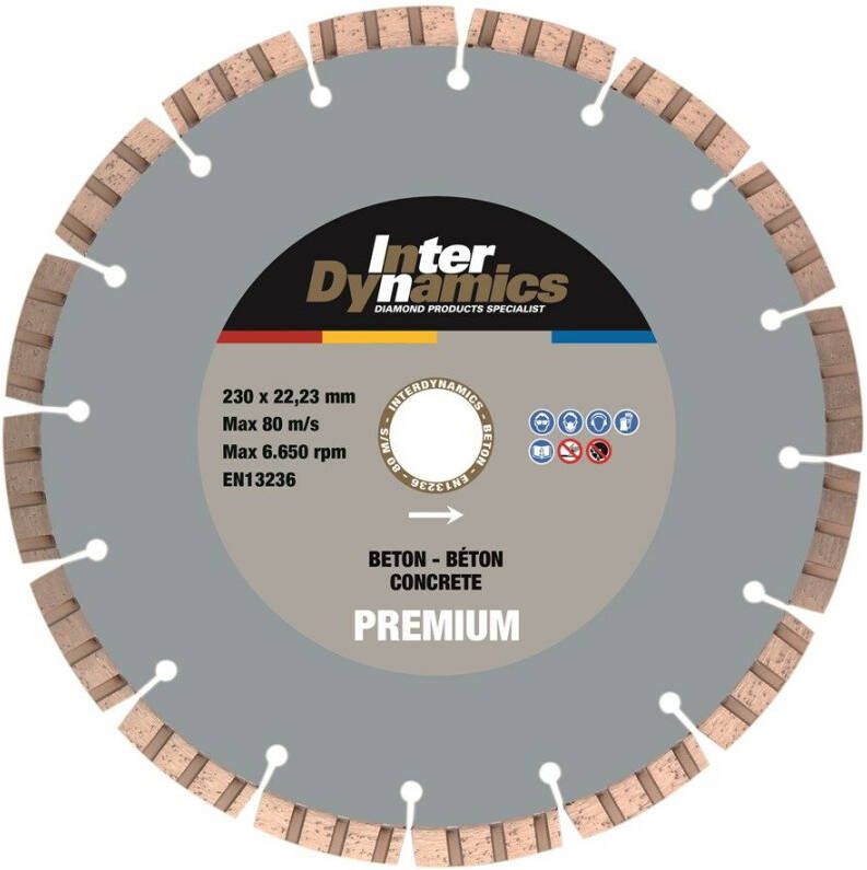 InterDynamics Inter Dynamics Diamantzaag Beton Premium | 125 x 22 23 mm 310125