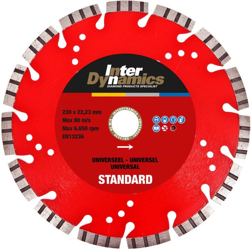 Inter Dynamics InterDynamics Universeel Standard diamantzaagblad 125mm 22.23mm | 1 stuk 412295