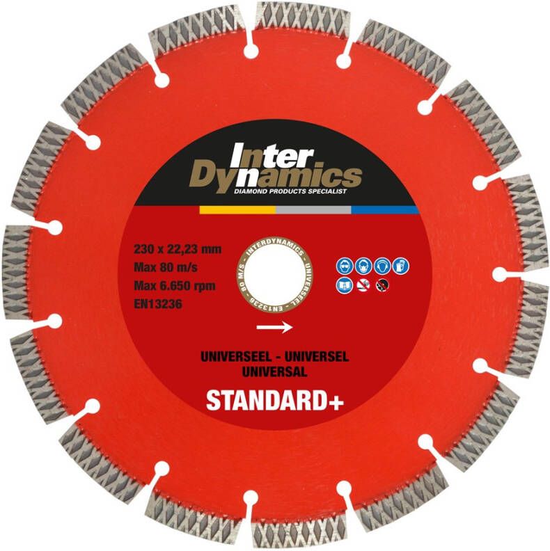 Inter Dynamics Diamantzaag Universeel Standard+ 125x22 2mm 404125