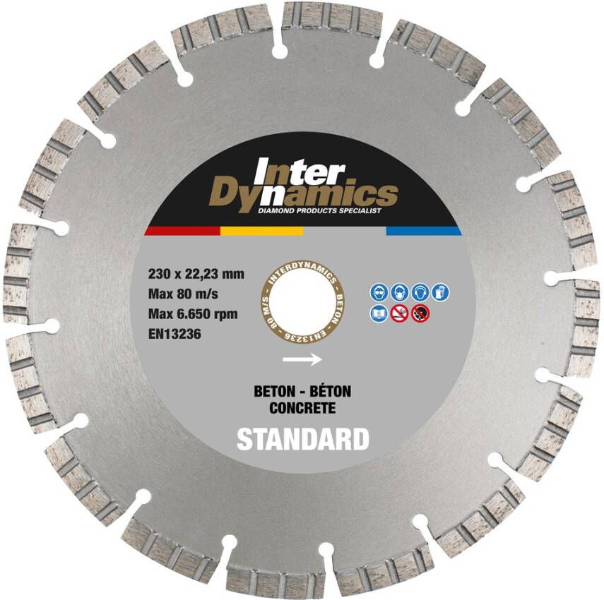 Inter Dynamics Diamantzaag Beton Standard 350x25 4mm 320327