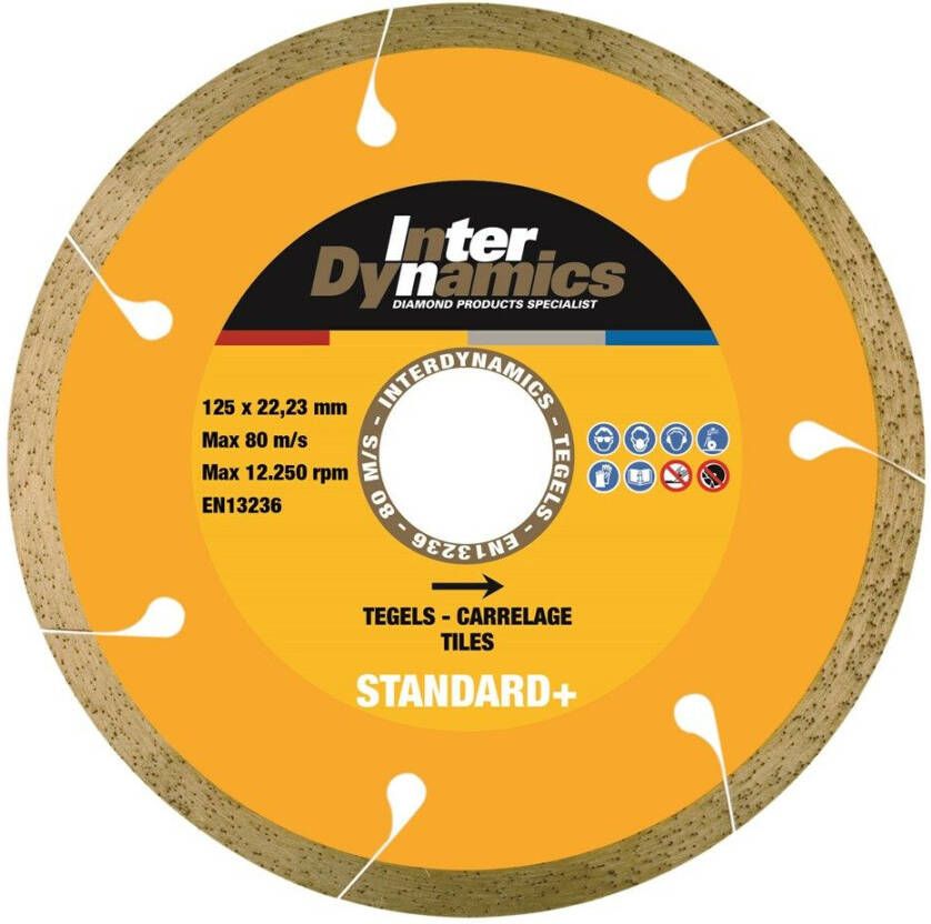 InterDynamics Inter Dynamics Diamantzaag Tegel Standard+ 180x25 4mm 307181