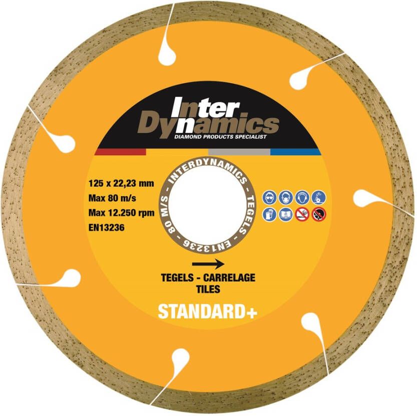 Inter Dynamics Diamantzaag Tegel Standard+ 180x25 4mm 307181