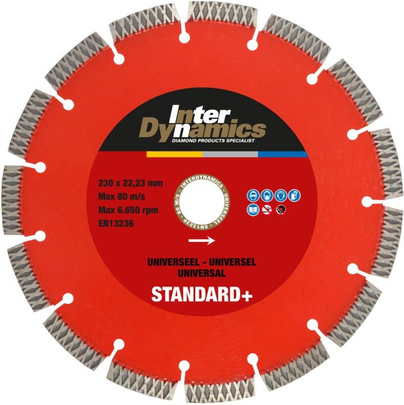 InterDynamics Inter Dynamics Diamantzaag Universeel Standard+ 230x22 2mm 404230