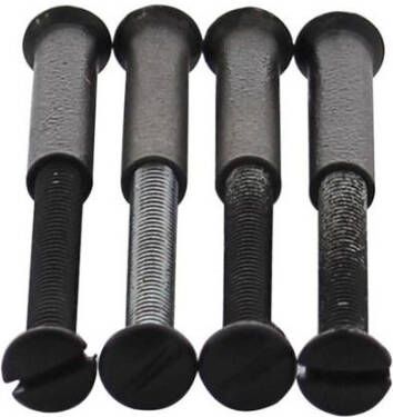 Intersteel Accessoireset J: 4 patentboutjes M4x35mm met hulsjes M4 zwart