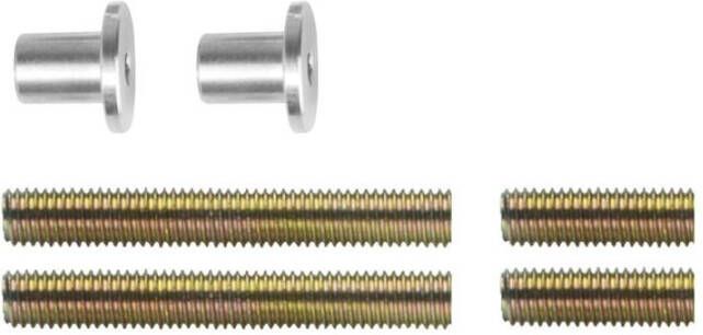 Intersteel Bevestigingsset H doorgaand enkelzijdige montage voor hout pvc alu. deurdikte25-65mm