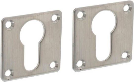 Intersteel Cilinderrozetten 42x42x2mm rvs
