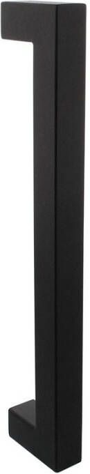 Intersteel Deurgreep per stuk vierkant 325x60x25mm hart op hart 300mm rvs mat zwart