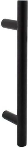 Intersteel Deurgreep T-vorm 400x65x20 hart op hart 300mm rvs mat zwart