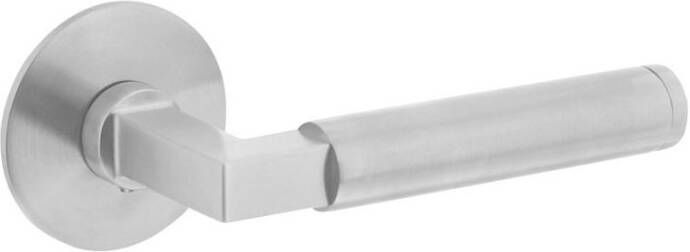 Intersteel Deurkr.Bau-stil op rond magneet rozet rvs geb