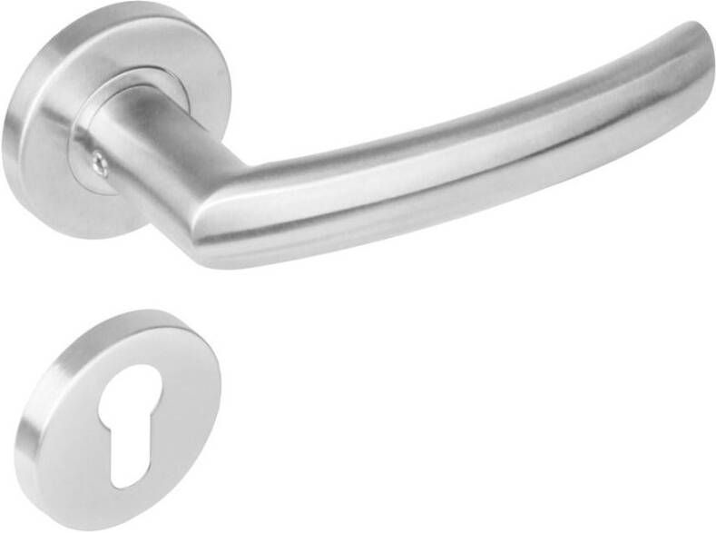 Intersteel Deurkr.Blok m.rozet met 7 mm nok PC rvs gebor