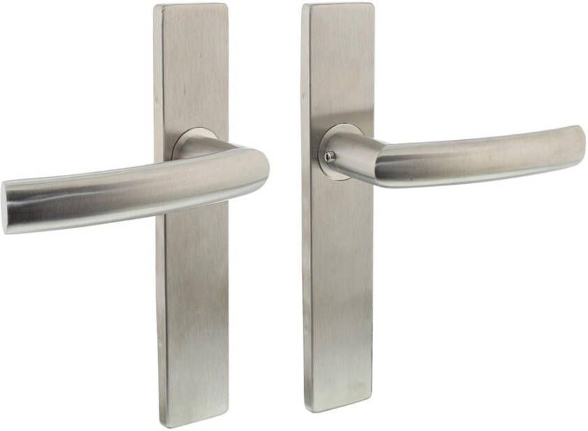 Intersteel Deurkr.Blok op rechth. schild blind rvs gebor