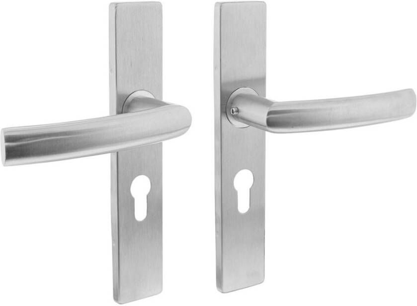 Intersteel Deurkr.Blok op rechth. schild PC 55 mm rvs ge