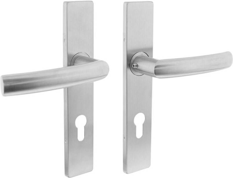 Intersteel Deurkr.Blok op rechth. schild PC 72 mm rvs ge