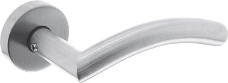 Intersteel Deurkr.Lisa 90° m.rozet rvs geborst.