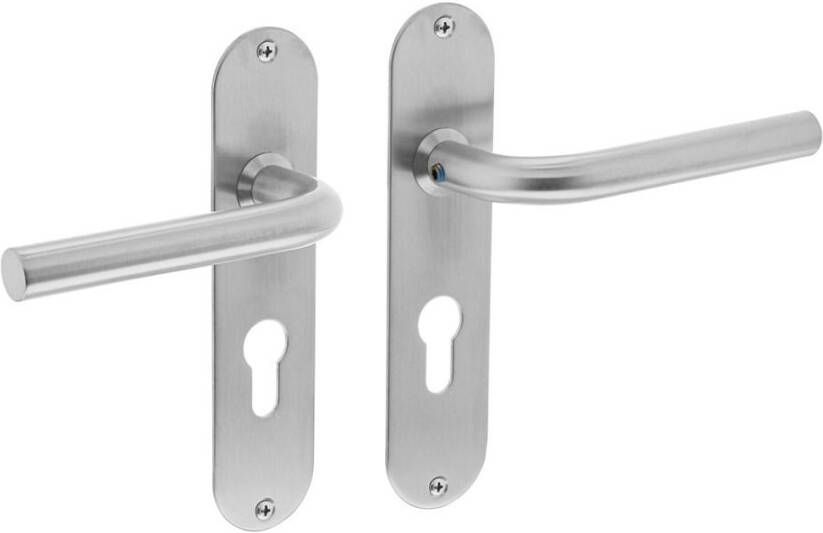 Intersteel Deurkr.Recht ø16 mm slank schild PC 55 mm rvs