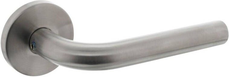 Intersteel Deurkr.Recht op rozet rvs geborst.