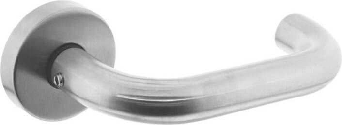 Intersteel Deurkr.Rond m.rozet rvs geborst.