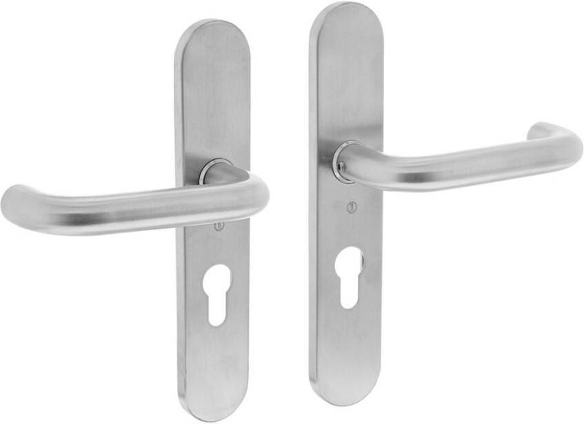 Intersteel Deurkr.Rond schild PC 55 mm rvs geborst.