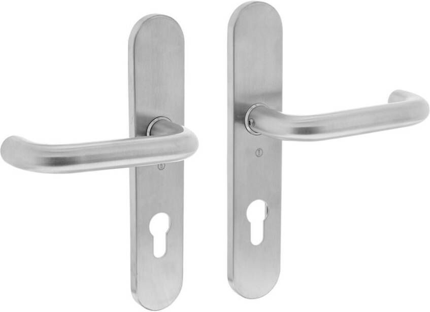 Intersteel Deurkr.Rond schild PC 72 mm rvs geborst.