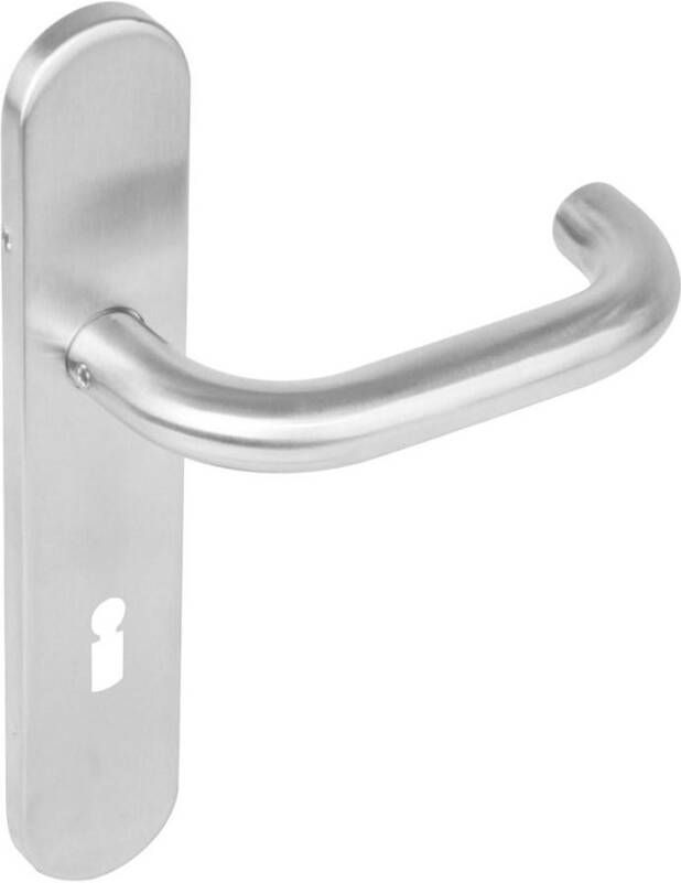 Intersteel Deurkr.Rond schild sl.gat 72 mm rvs geborst.