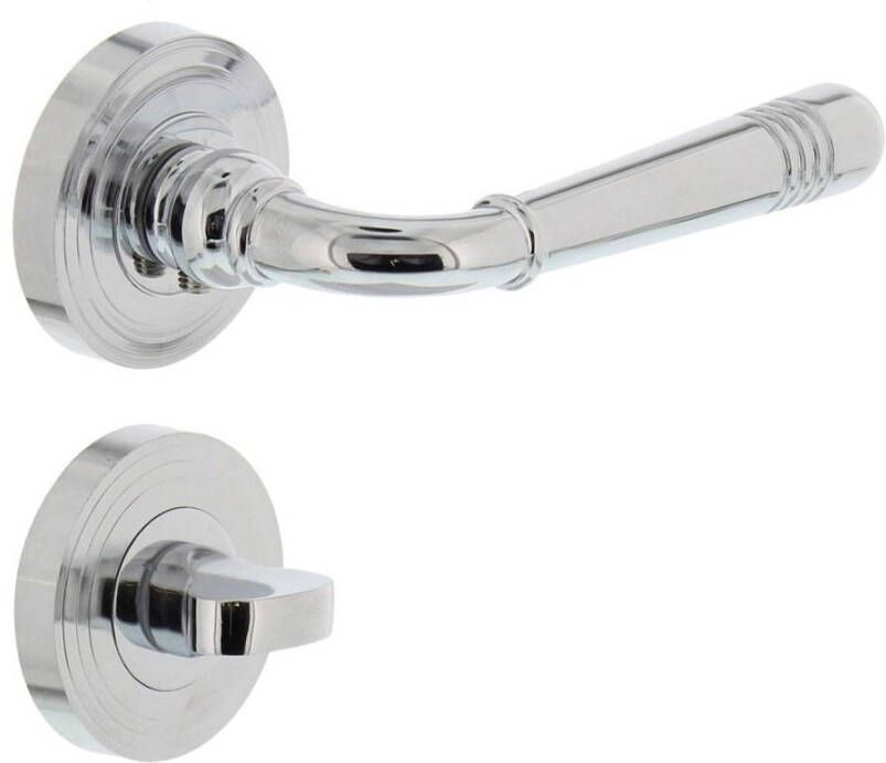 Intersteel Deurkruk 1725 Emily op rond rozet 7mm nokken met WC8mm chroom