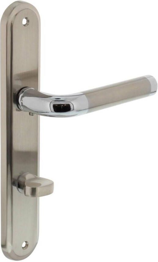 Intersteel Deurkruk Agatha op langschild WC78 8mm chroom nikkel mat
