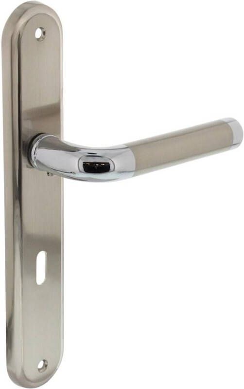 Intersteel Deurkruk Agatha schild sl.gat 72 mm chroom