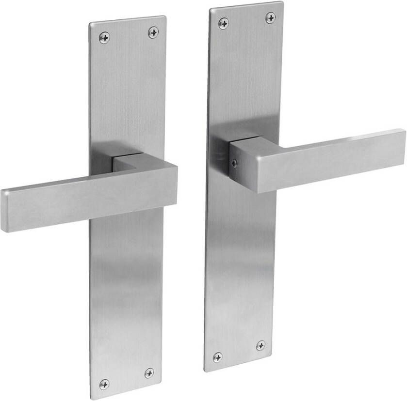 Intersteel Deurkruk Amsterdam met schild 250x55x2mm blind rvs