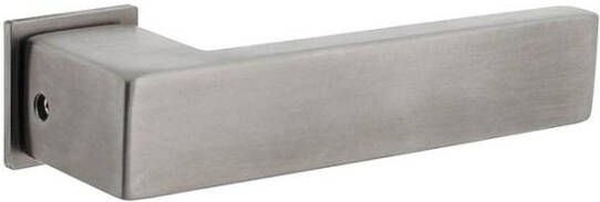 Intersteel Deurkruk Amsterdam met vierkante minimalistische rozetten zelfklevend 30x30mm rvs