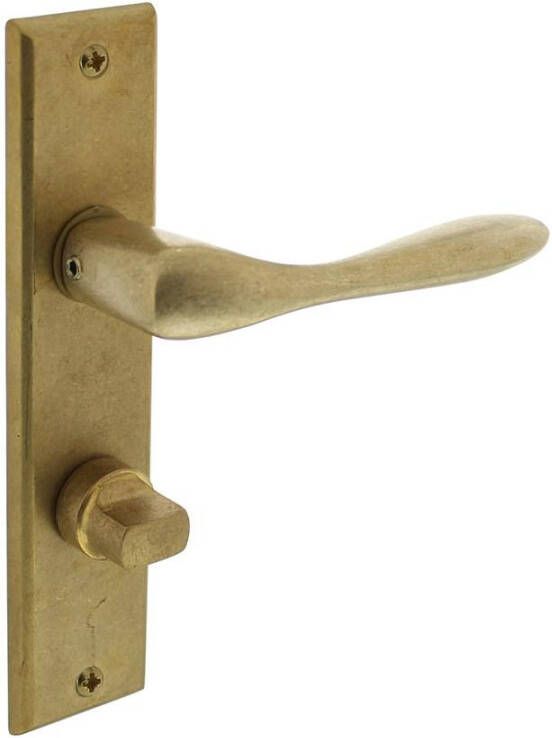 Intersteel Deurkruk Banaan met schild 181x41x7mm WC63 8mm messing getrommeld