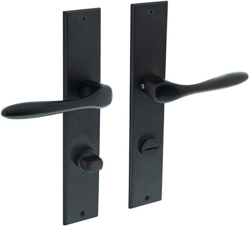 Intersteel Deurkruk Banaan met schild 236x44x5mm WC 78 8mm zwart