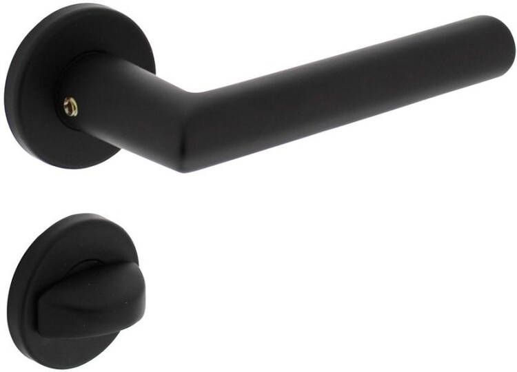 Intersteel Deurkruk Broome op rozet ø50x7 mm + 7mm nokken met WC-sluiting 8mm zwart