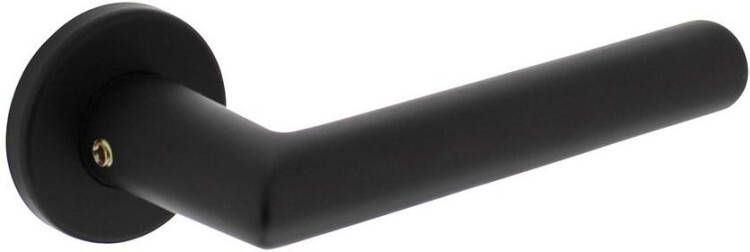 Intersteel Deurkruk Broome met rozet ø50x7mm + 7mm nokken alu. zwart