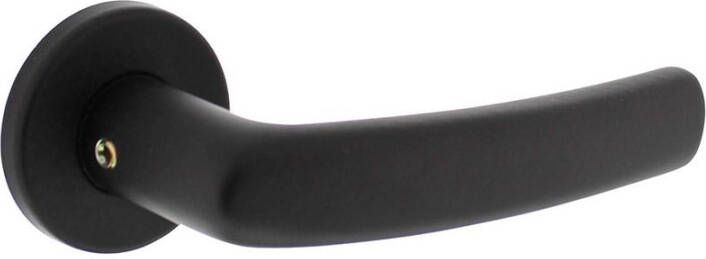 Intersteel Deurkruk Denham met rozet ø50x7mm + 7mm nokken alu. zwart