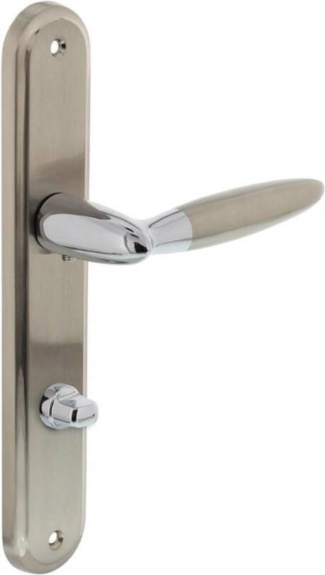 Intersteel Deurkruk Elen op langschild WC78 8mm chroom nikkel mat