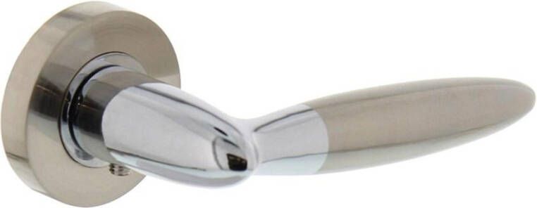 Intersteel Gatdeel rechts Elen op rond rozet 7mm nokken chroom nikkel mat