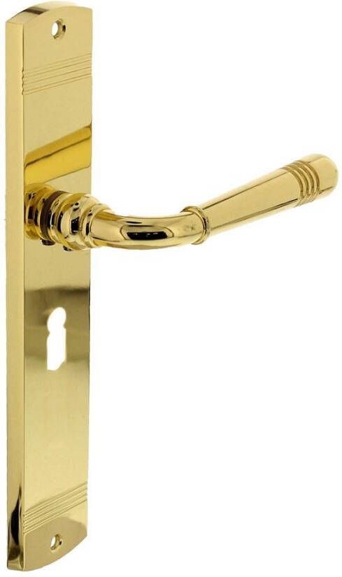 Intersteel Deurkruk Emily op langschild sleutelgat 56mm PVD messing