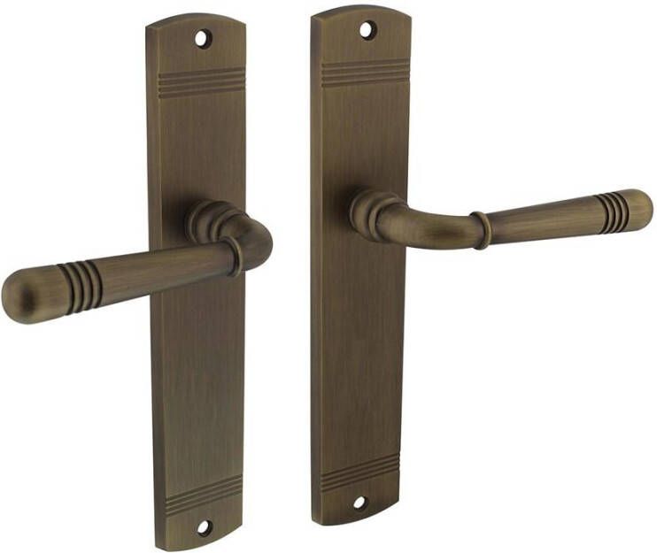 Intersteel Deurkruk Emily op schild blind gebruineerd