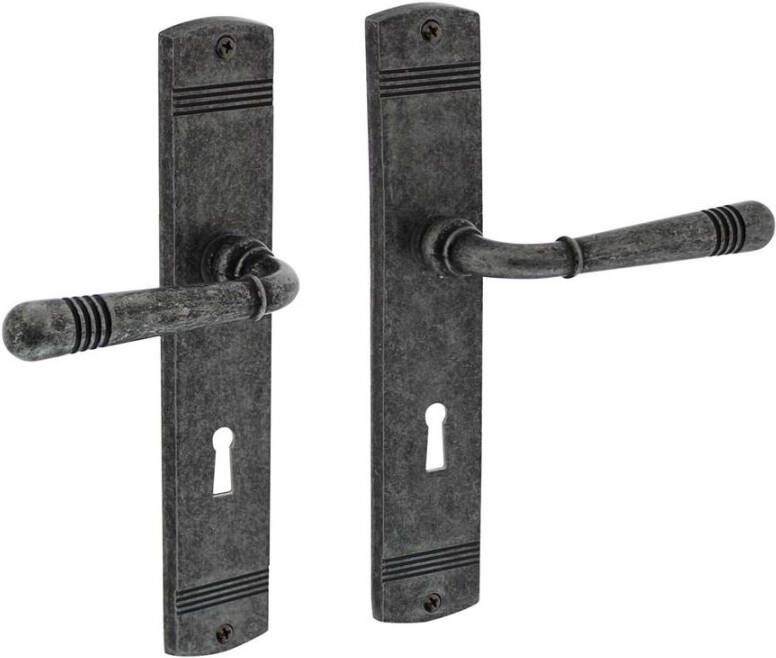 Intersteel Deurkruk Emily op schild SL72 oud grijs