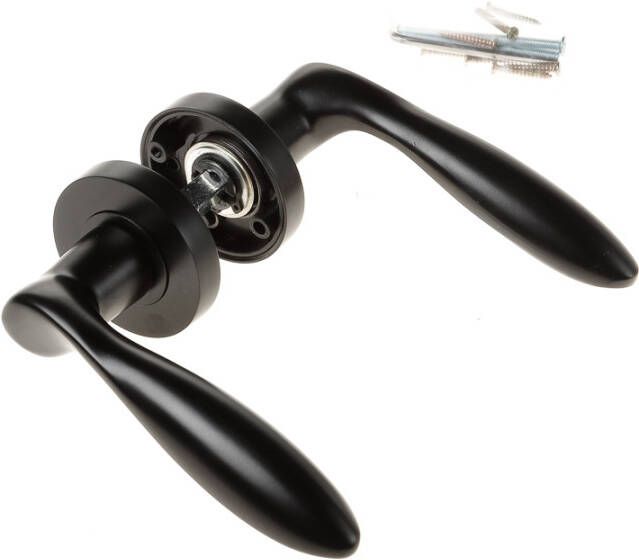 Intersteel Deurkruk George op ronde rozet 53x8mm zwart