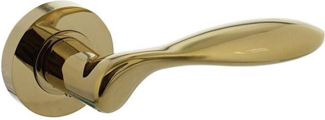 Intersteel Deurkruk George op rozet ø52x10mm + nokken messingkleur PVD