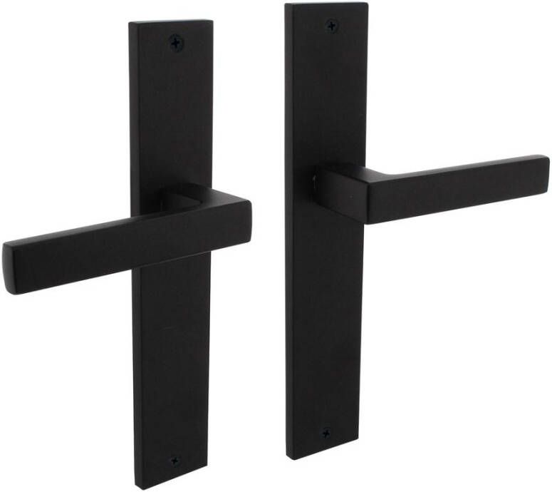 Intersteel Deurkruk Hera op langschild 245x45mm blind mat zwart
